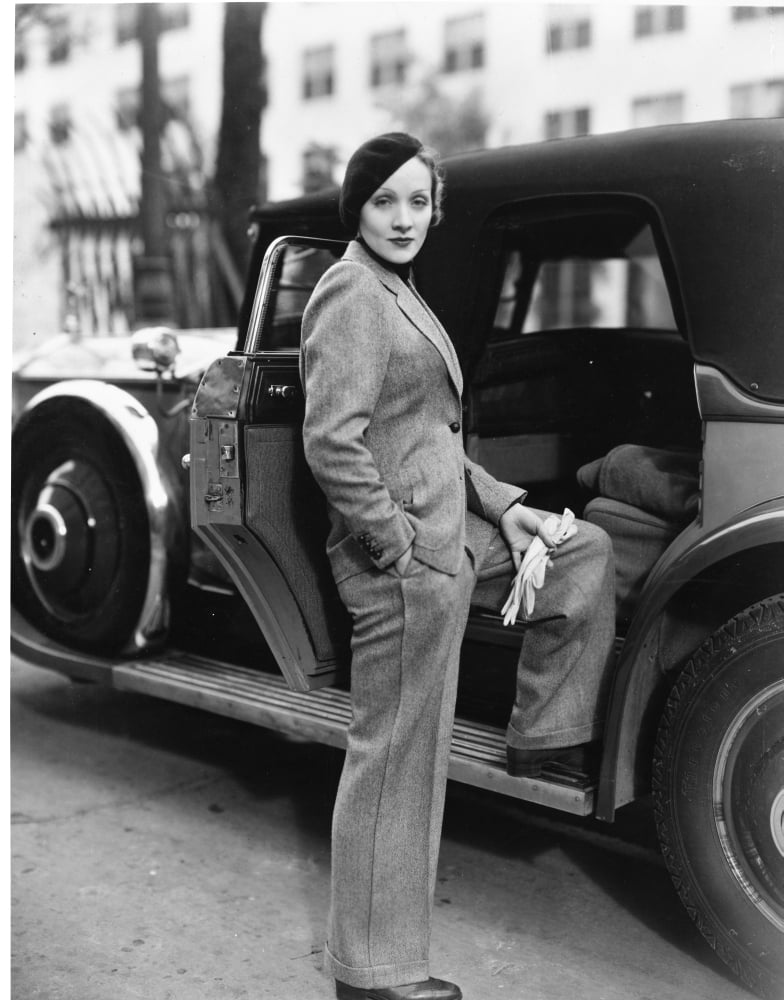 Classic portrait photo print of Marlene Dietrich, showcasing vintage elegance.