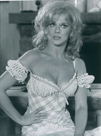Ann Margret Checkered Photo Print showcasing vintage Hollywood charm.