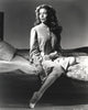 Loretta Young in a white cotton long nightgown photo print