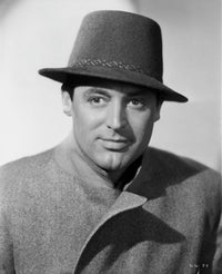 Cary Grant classic photo print in coat and hat, available in multiple sizes.