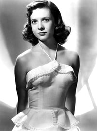 Cathy O'Donnell Frill Collar Dress Photo Print - elegant vintage fashion.
