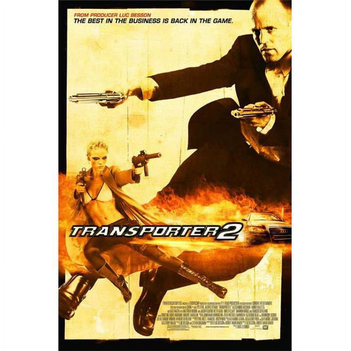 Transporter 2 movie poster print featuring action-packed imagery.