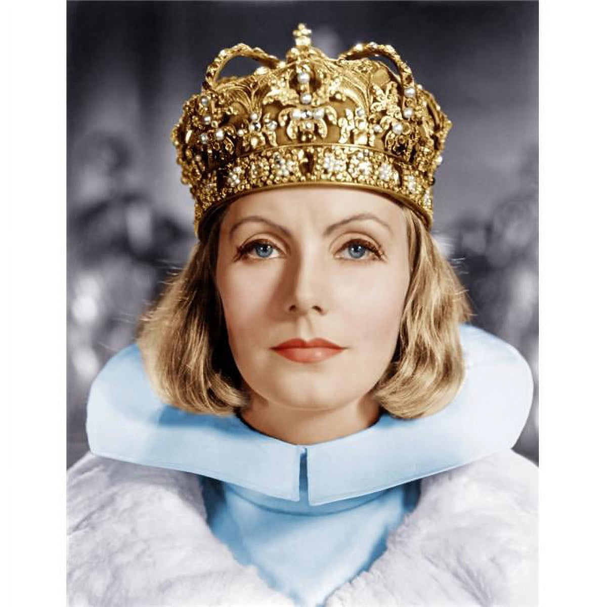 Queen Christina photo print featuring Greta Garbo from the 1933 film, available in multiple sizes.