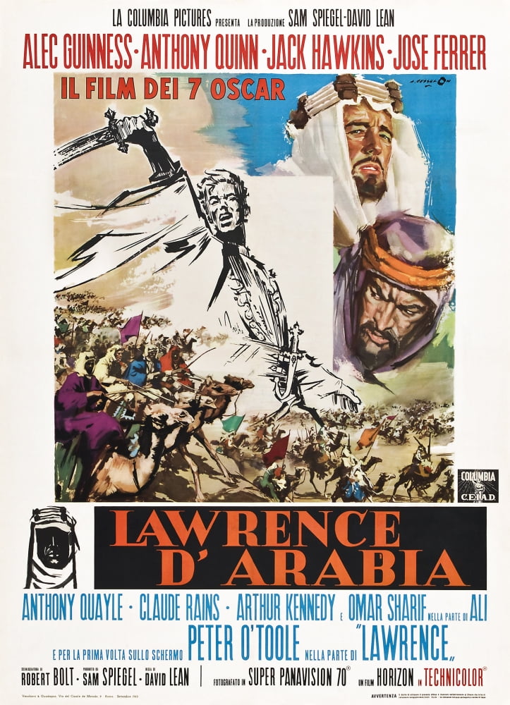 Lawrence Of Arabia movie masterprint poster in 11x17 size.