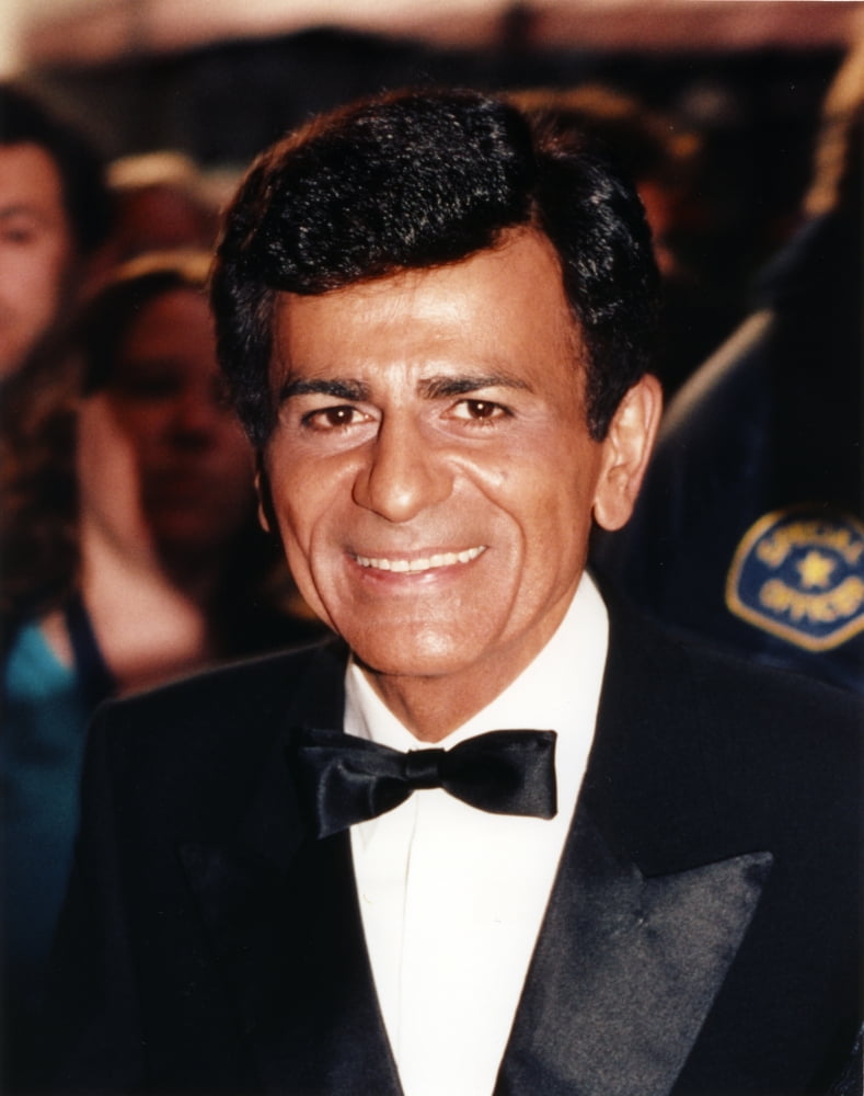 Close-up portrait photo print of Casey Kasem, ideal for music fans and collectors.