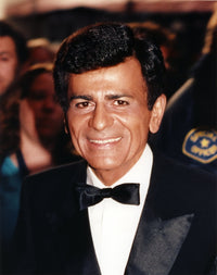 Close-up portrait photo print of Casey Kasem, ideal for music fans and collectors.