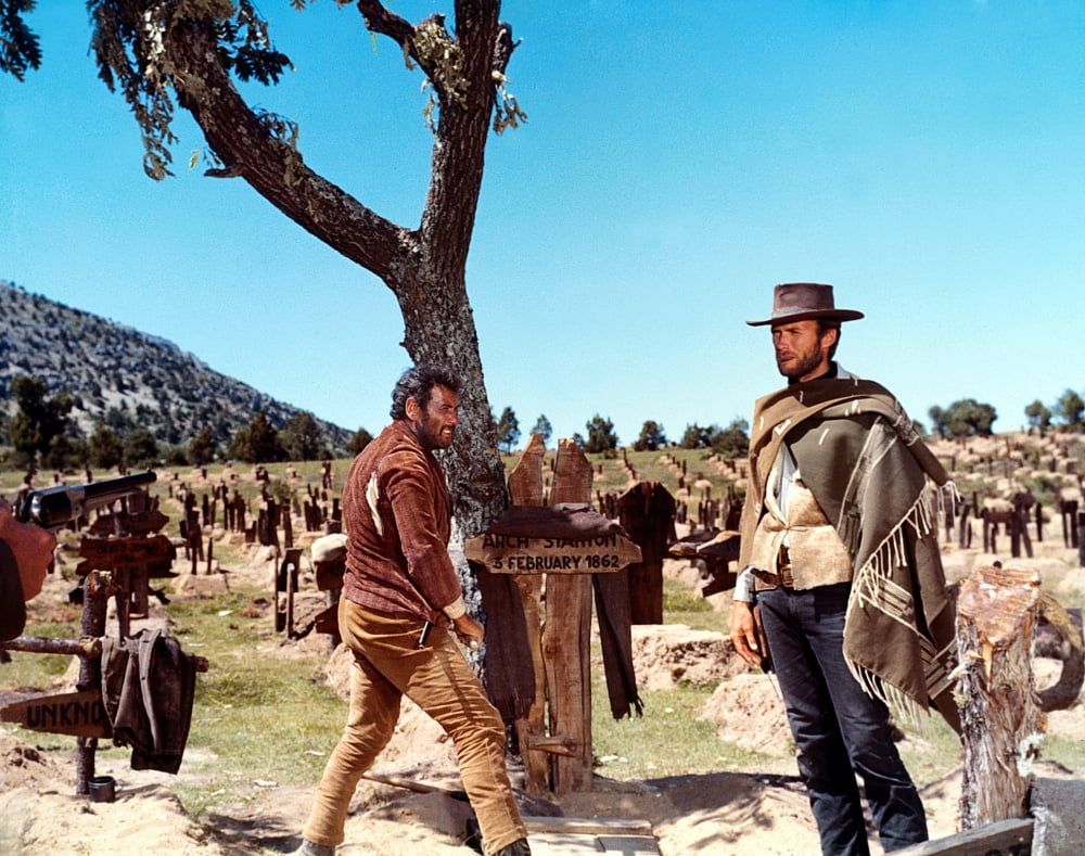 The Good, The Bad and The Ugly photo print featuring Eli Wallach and Clint Eastwood, 1966.