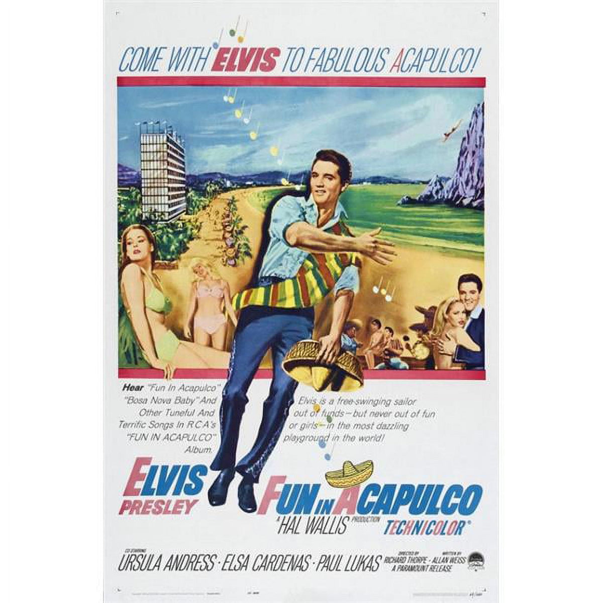 Fun in Acapulco Movie Poster 11x17 vibrant print