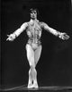 Rudolph Nureyev photo print with arms outstretched, showcasing the elegance of ballet.