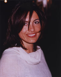 Mariska Hargitay portrait photo print in a white sweater.