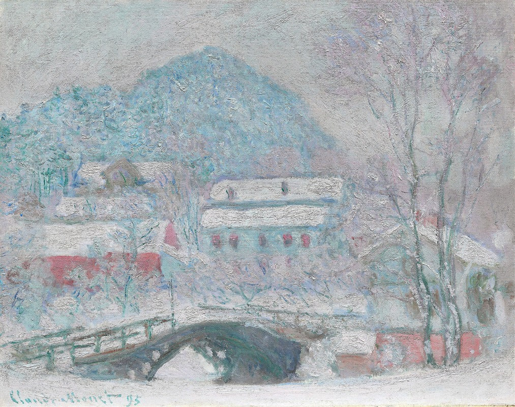 Sandvika Norway art print by Claude Monet showcasing beautiful landscape.