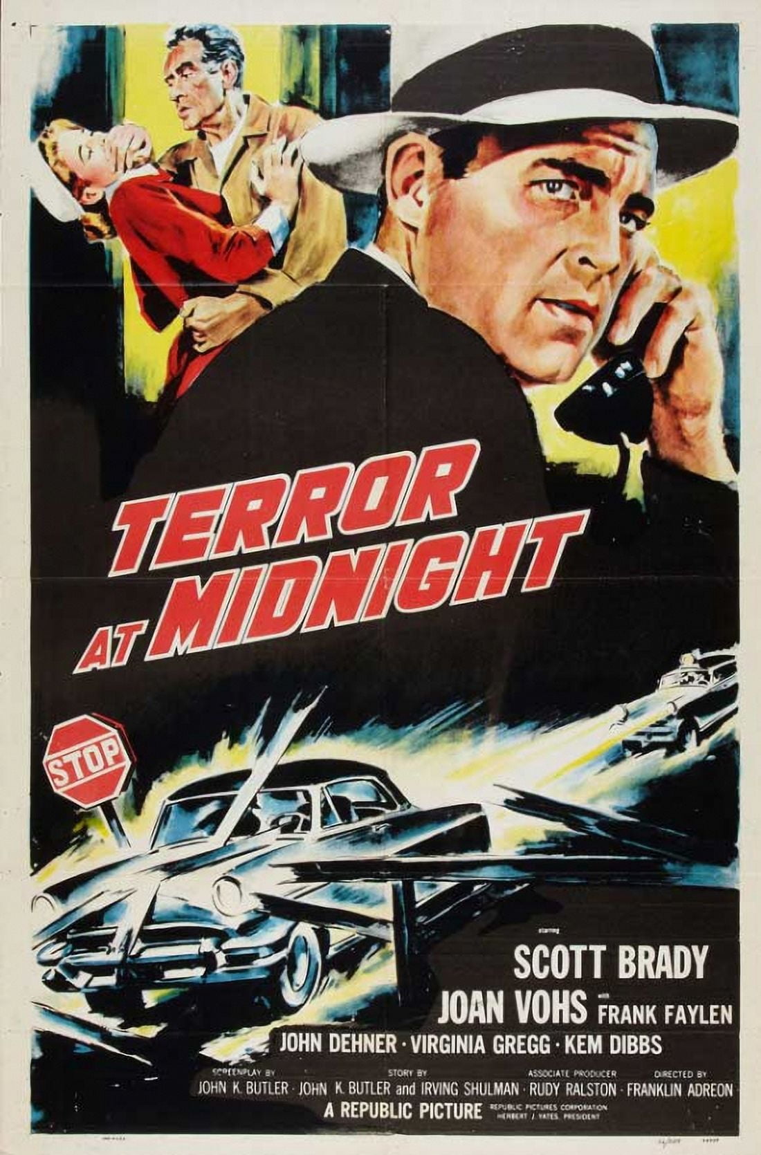 Terror at Midnight Movie Poster - 11x17 print featuring suspenseful artwork.