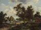 Wooded Landscape with Travelers Art Print by Meindert Hobbema