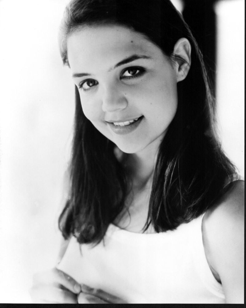 Katie Holmes black and white headshot photo print