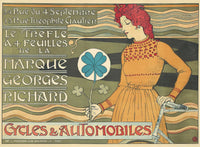 Marque Georges Richard Cycles & Automobiles vintage poster print by Eugène Grasset.