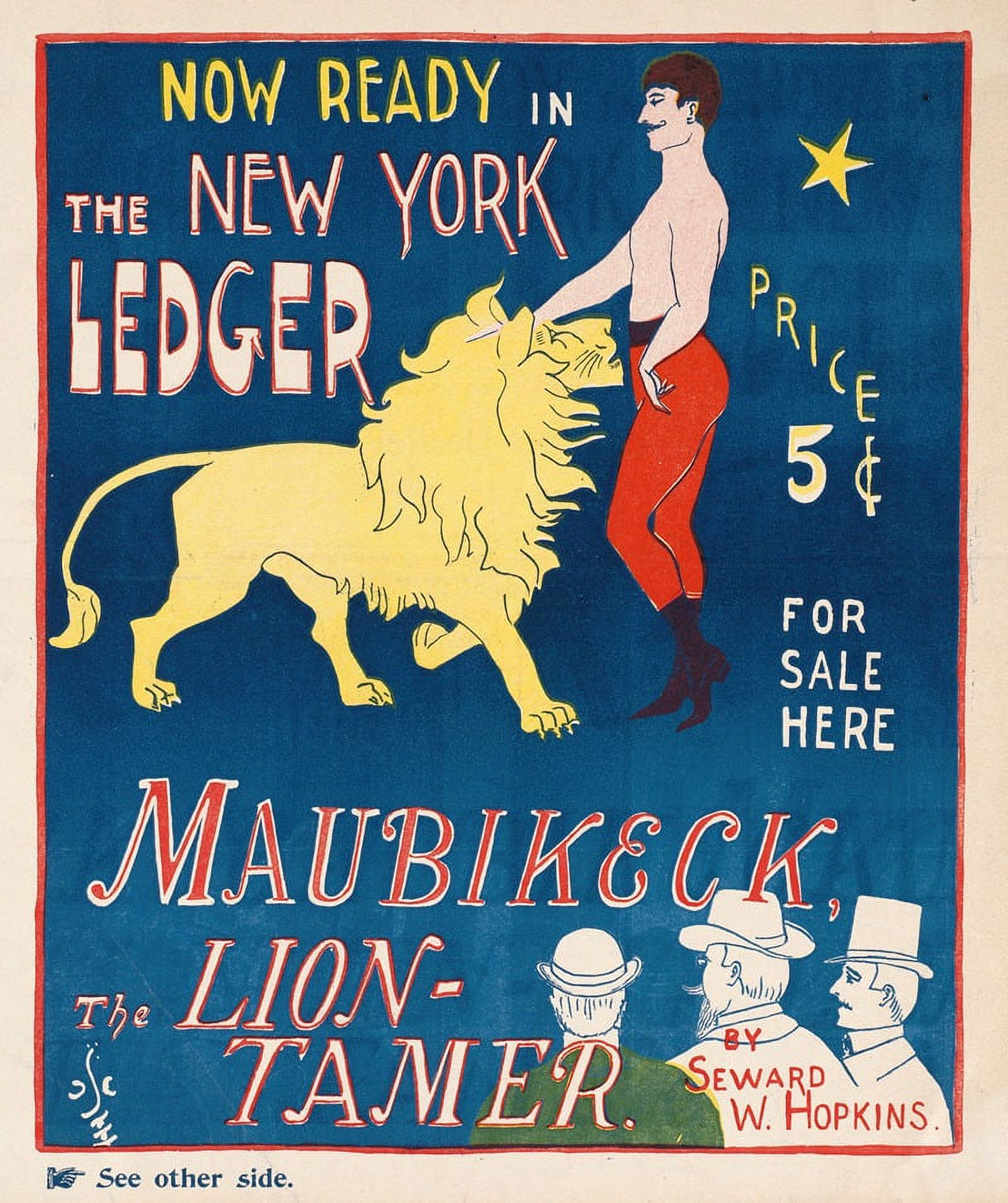 Maubikeck the Lion-Tamer vintage poster print by George Frederick Scotson-Clark.