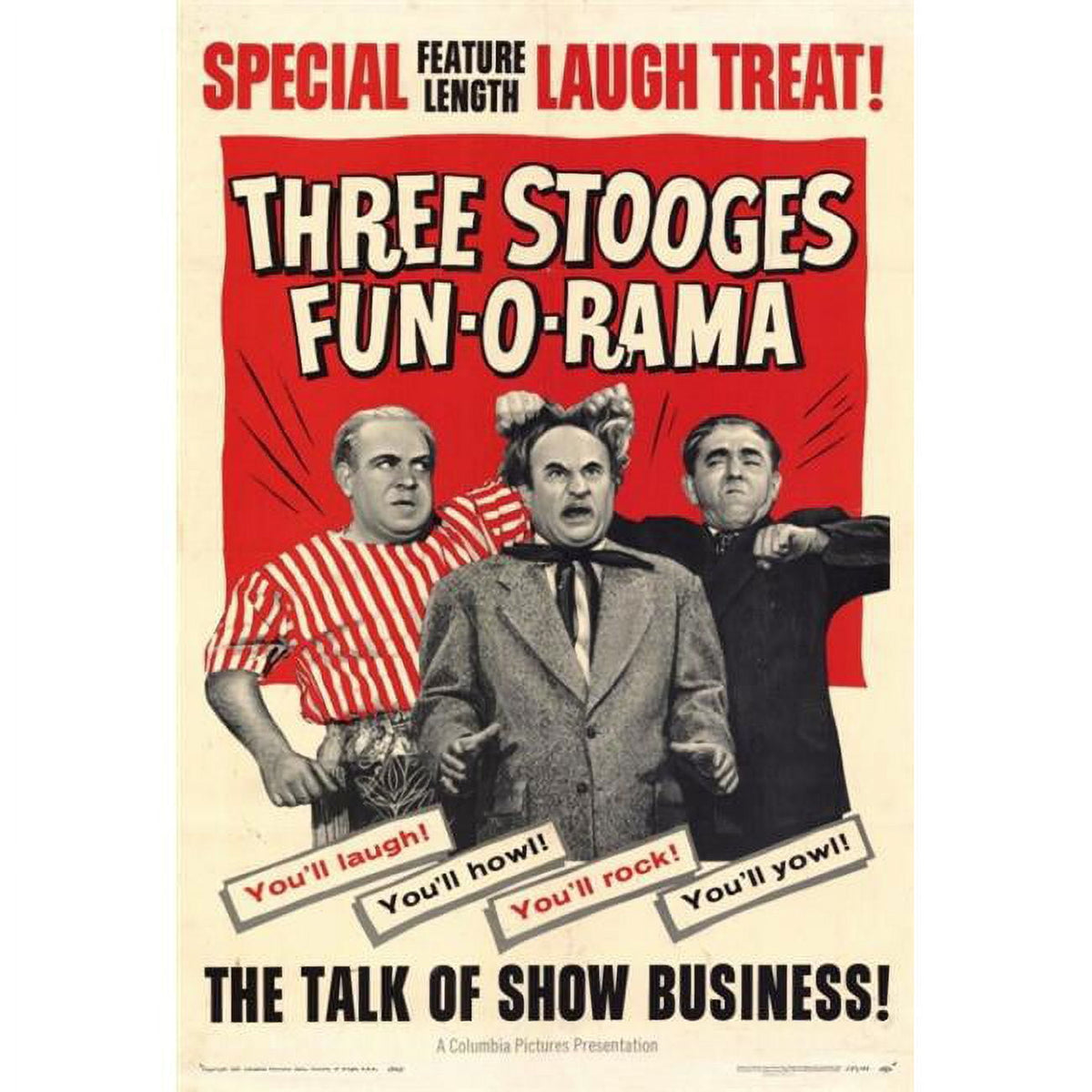 Three Stooges Fun-O-Rama Movie Poster Print 27x40