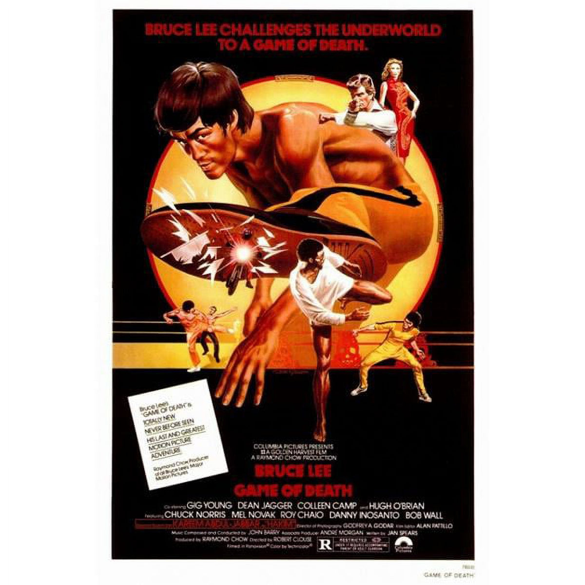 Game of Death movie poster print featuring Bruce Lee.