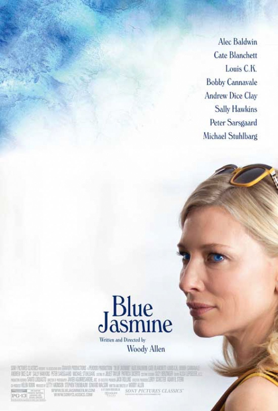 Blue Jasmine movie poster 11x17 print featuring vibrant imagery.