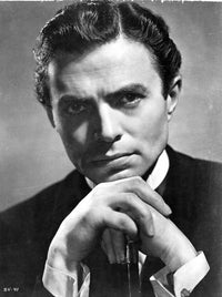 Portrait photo print of James Mason, classic film actor.