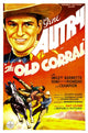 The Old Corral movie poster print featuring Gene Autry from 1936.