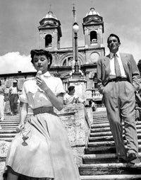 Roman Holiday Photo Print showcasing a classic cinematic moment.