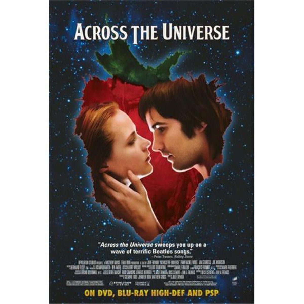 Across the Universe movie poster showcasing vibrant artwork.
