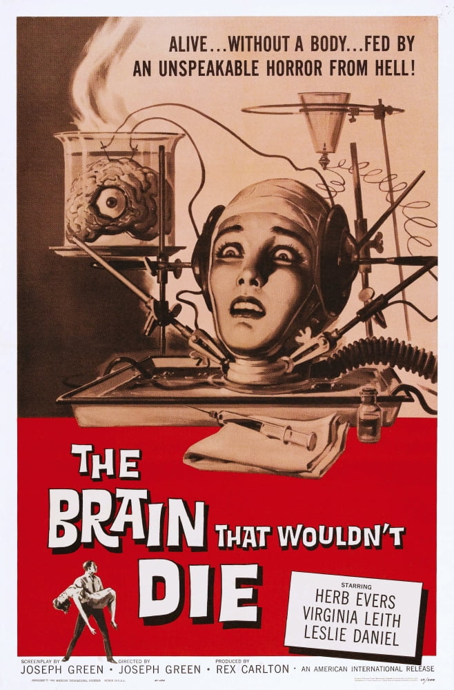 The Brain That Wouldn't Die 1962 movie masterprint poster featuring Virginia Leith