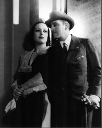 Joan Crawford and John Barrymore black and white photo print from Grand Hotel.