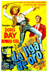 Calamity Jane movie masterprint poster featuring Doris Day and Howard Keel, 1953, 11x17
