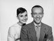 Audrey Hepburn and Fred Astaire posed in formal attire photo print
