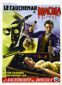 Le Cauchemar Du Dracula 1958 Movie Masterprint Poster featuring Peter Cushing