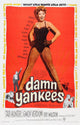 Damn Yankees movie poster featuring Ray Walston, Gwen Verdon, and Tab Hunter.