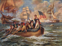 Battle of Lake Erie historical poster print by Edward Percy Moran