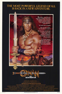 Conan the Destroyer Movie Poster 11x17 print featuring a dramatic fantasy scene.