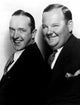 Laurel & Hardy photo print featuring the iconic comedy duo.