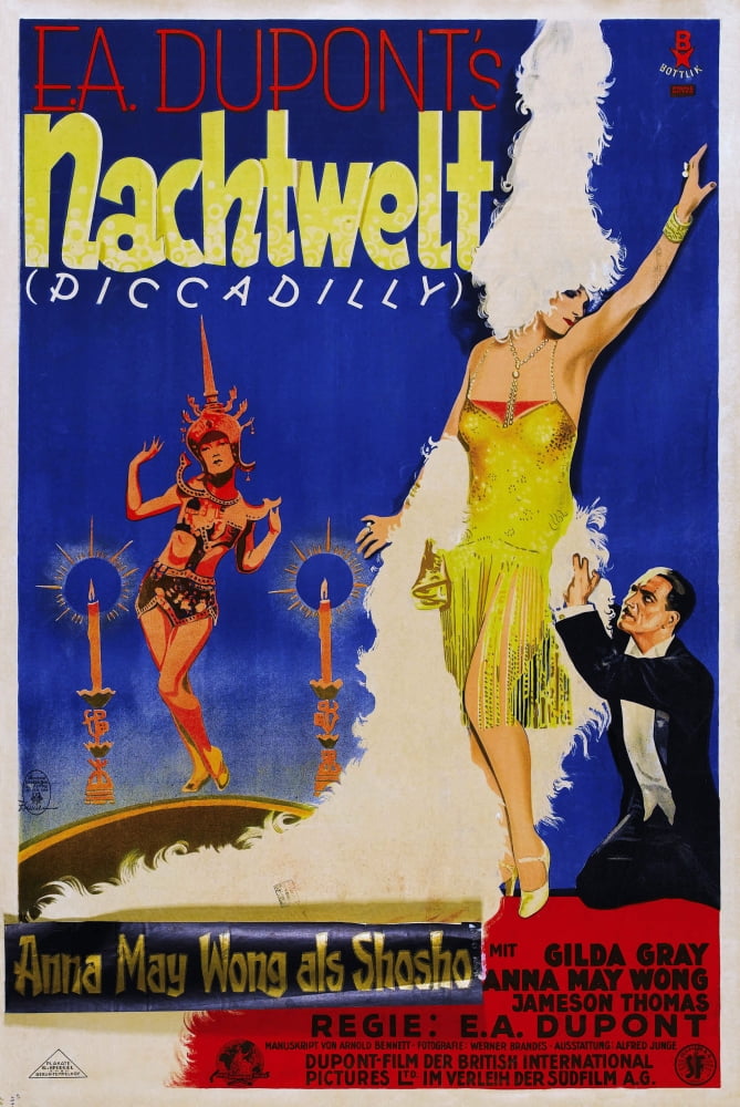 Piccadilly Movie Masterprint Poster featuring Anna May Wong, Gilda Gray, and Jameson Thomas