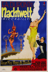 Piccadilly Movie Masterprint Poster featuring Anna May Wong, Gilda Gray, and Jameson Thomas