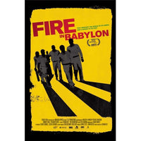 Fire in Babylon movie poster, 11x17 print showcasing cricket history.