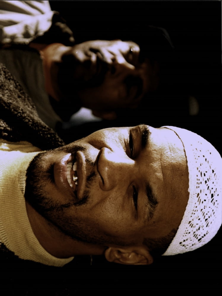 Mike Tyson wearing a white cap photo print