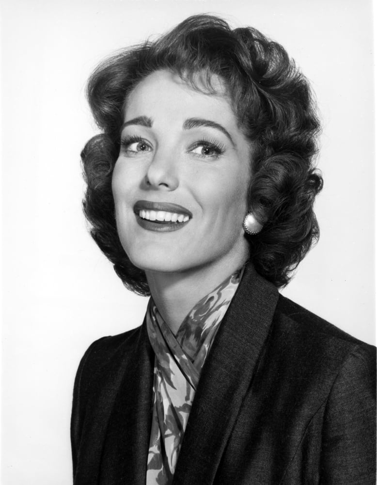 Julie Adams portrait photo print in a black coat