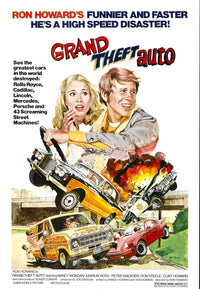 Grand Theft Auto Movie Masterprint Poster featuring Nancy Morgan and Ron Howard from 1977.