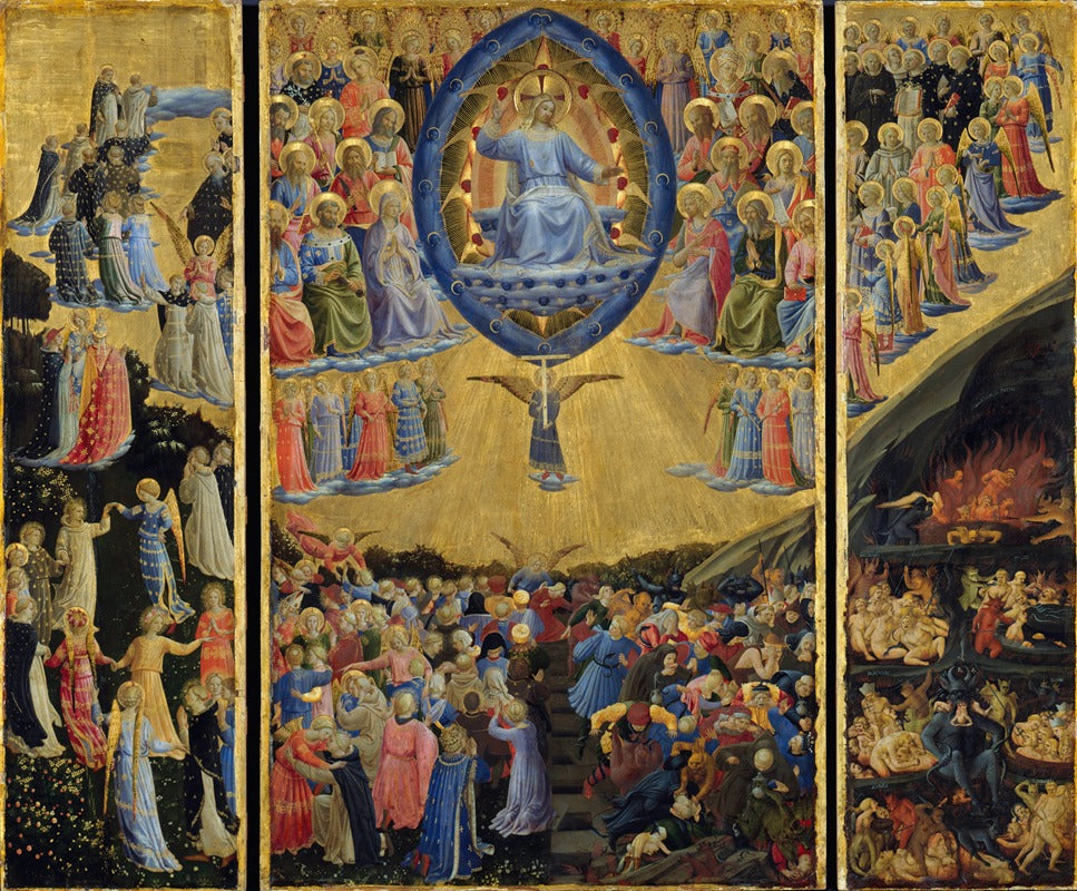The Last Judgement art poster print by Fra Angelico, vibrant colors on premium paper.