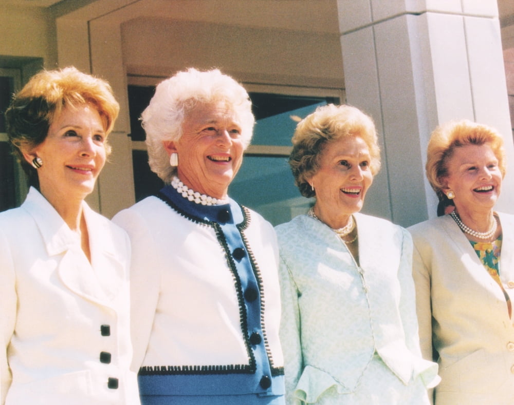 Group Photo with Nancy Reagan poster print in 10x8 size.