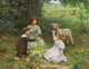 The Joy of Spring art print by Arthur John Elsley showcasing vibrant spring scenery.