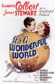 It's A Wonderful World Movie Masterprint Poster featuring James Stewart and Claudette Colbert.