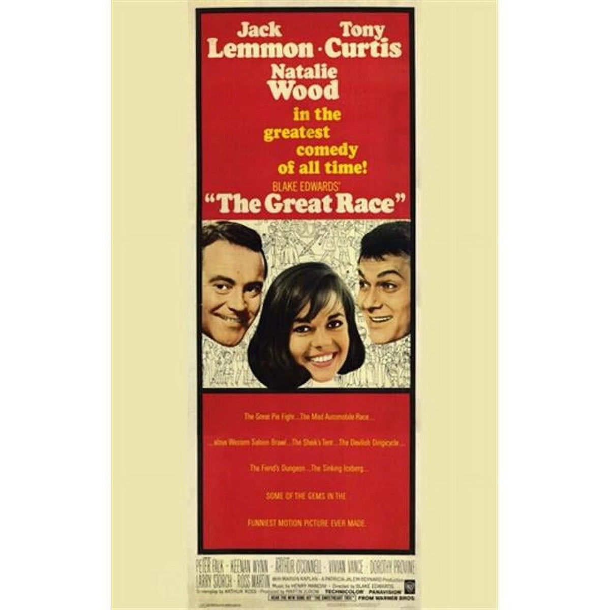 The Great Race Movie Poster 11x17 print showcasing classic cinema.