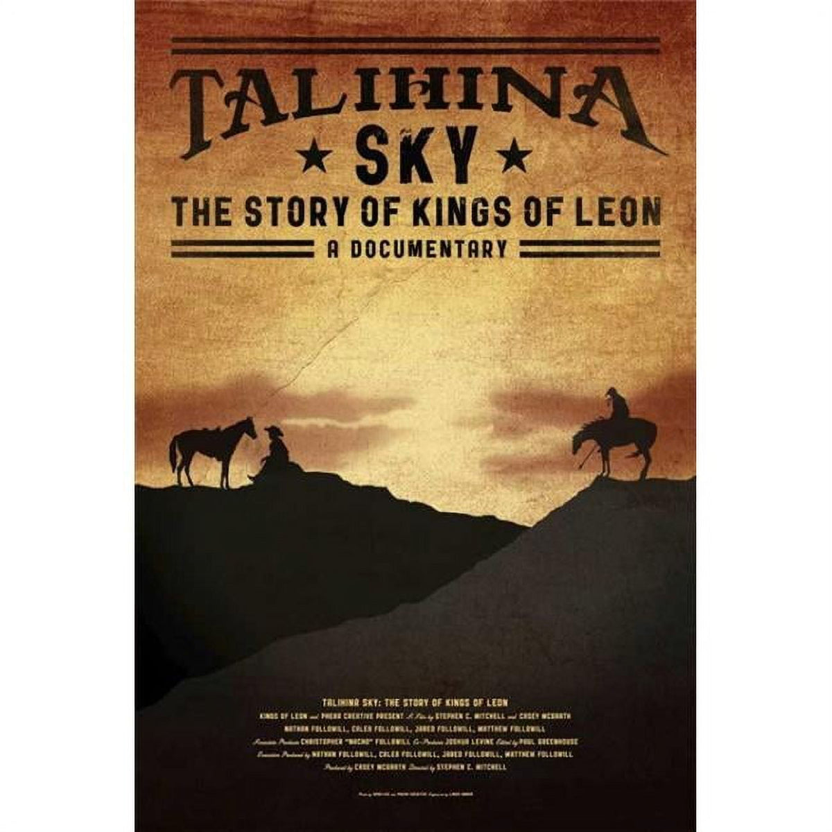 Talihina Sky movie poster print featuring Kings of Leon.