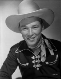 Roy Rogers portrait photo print wearing cowboy hat.