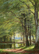 Through the Forest poster print by Carl Frederik Aagaard showcasing a serene woodland scene.
